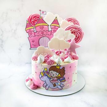 Торт для девочки - Замок и принцесса