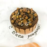 шоколадный торт на заказ с надписью