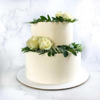Торт свадебный с цветами