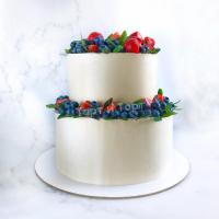 Торт 66 - Свадебный белый с ягодами