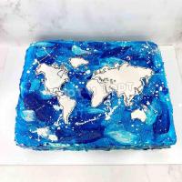 Торт карта мира