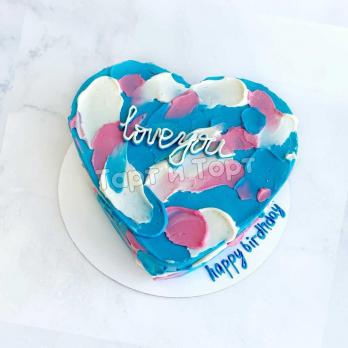 Торт в форме сердца