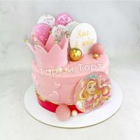 Торт с короной и Барби