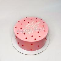 Торт розовый девушке