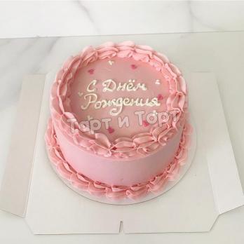 Торт девочке розовый СПб