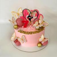 розовый торт девочке