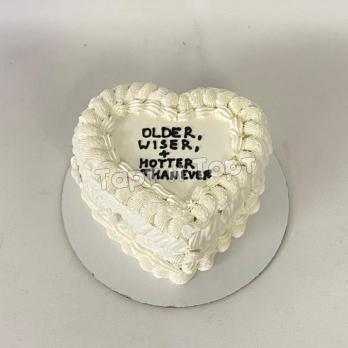 Торт белое сердце