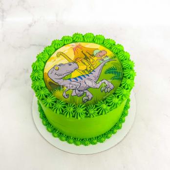 торт с динозавром