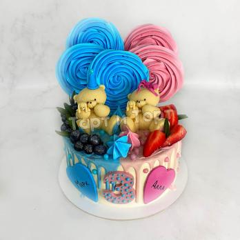 Торт двойной день рождения