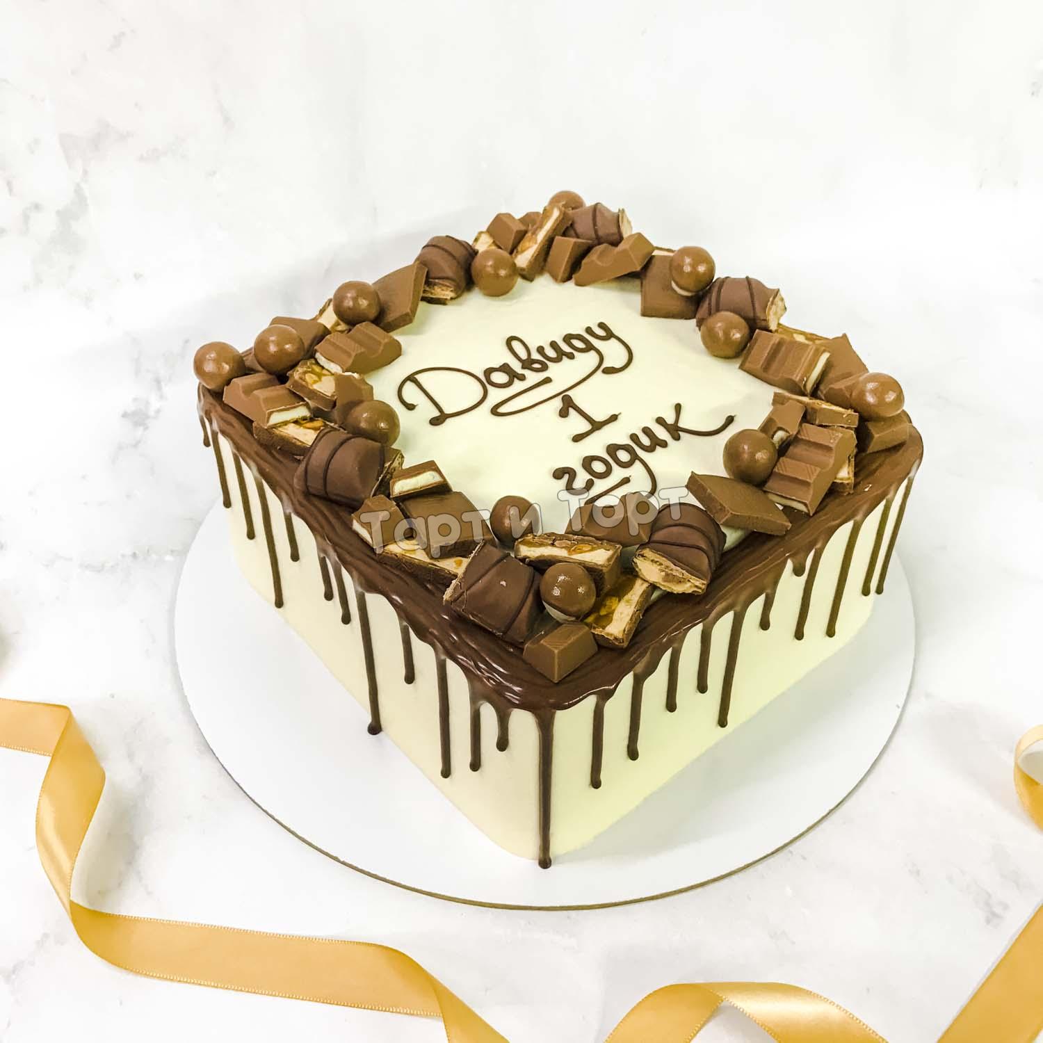 Красивая надпись на торте без шприца и шоколадом