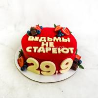 Торт №846 - Ведьмы не стареют красный